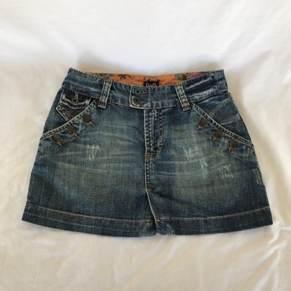 Dolce and Gabbana Denim Mini Skirt